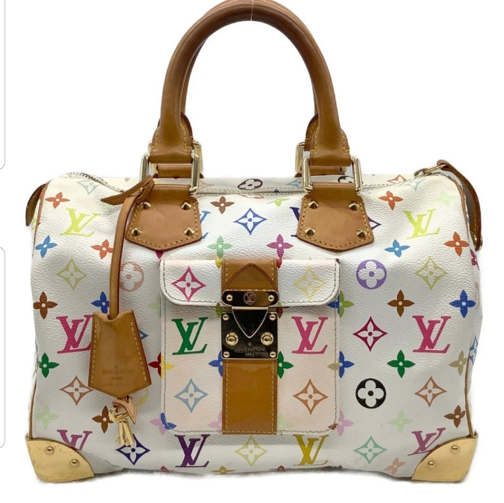 💟Louis Vuitton Takashi Murakami Speedy White/LIMITED EDITION💟